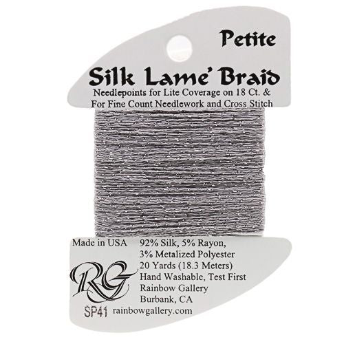 Rainbow Gallery Silk Lame Braid Petite - 041 Pewter