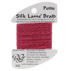 Rainbow Gallery Silk Lame Braid Petite - 045 Deep Rose