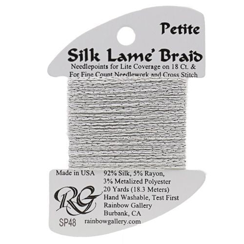 Rainbow Gallery Silk Lame Braid Petite - 048 Silver