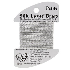 Rainbow Gallery Silk Lame Braid Petite - 048 Silver