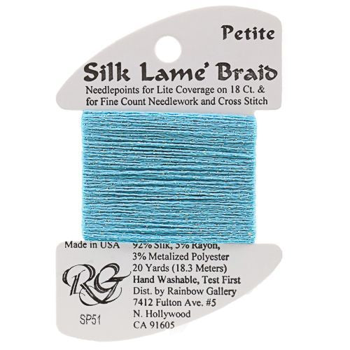 Rainbow Gallery Silk Lame Braid Petite - 051 Turquoise