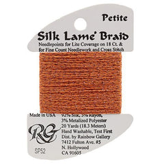 Rainbow Gallery Silk Lame Braid Petite - 052 Pumpkin