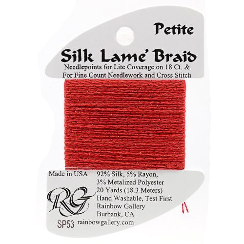 Rainbow Gallery Silk Lame Braid Petite - 053 Crimson