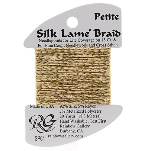 Rainbow Gallery Silk Lame Braid Petite - 061 Sand Gold