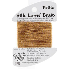 Rainbow Gallery Silk Lame Braid Petite - 062 Dark Sand Gold