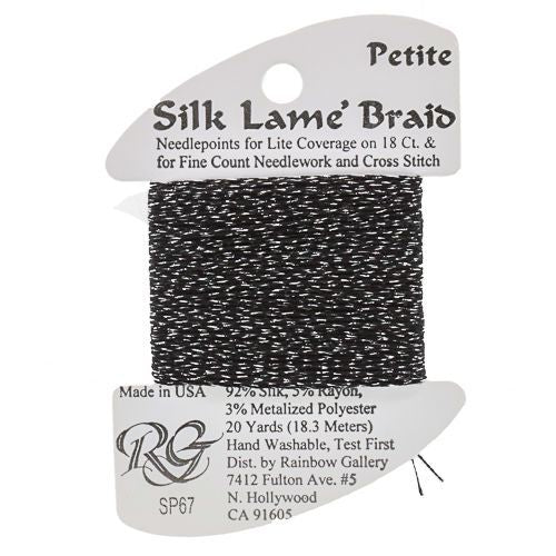 Rainbow Gallery Silk Lame Braid Petite - 067 Antique Silver