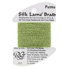 Rainbow Gallery Silk Lame Braid Petite - 069 Medium Avocado