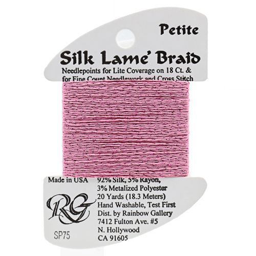 Rainbow Gallery Silk Lame Braid Petite - 075 Wild Rose