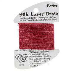 Rainbow Gallery Silk Lame Braid Petite - 078 Cherry