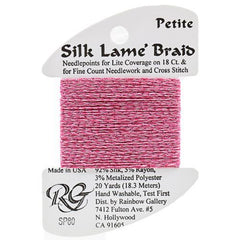 Rainbow Gallery Silk Lame Braid Petite - 080 Pink Carnation