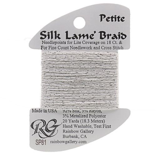 Rainbow Gallery Silk Lame Braid Petite - 081 Platinum