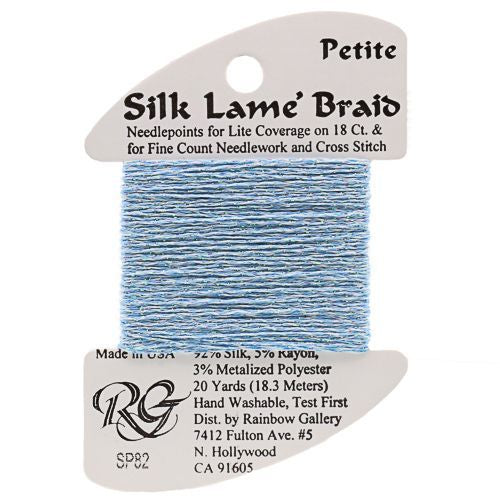 Rainbow Gallery Silk Lame Braid Petite - 082 Light China Blue