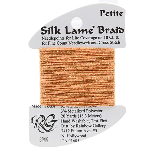 Rainbow Gallery Silk Lame Braid Petite - 085 Tangerine