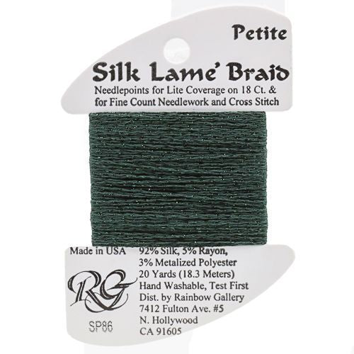 Rainbow Gallery Silk Lame Braid Petite - 086 Deep Forest Green