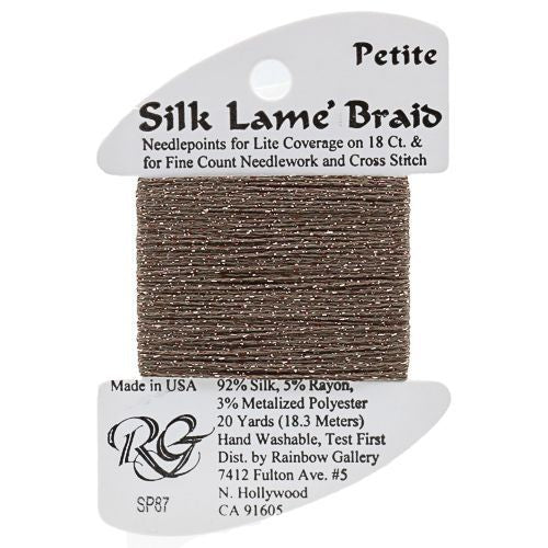 Rainbow Gallery Silk Lame Braid Petite - 087 Bark