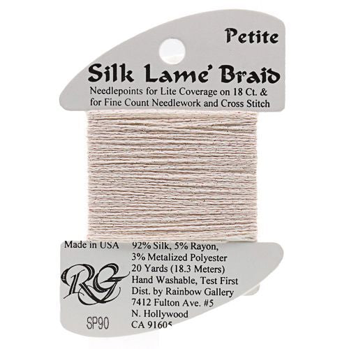 Rainbow Gallery Silk Lame Braid Petite - 090 Barley Pink