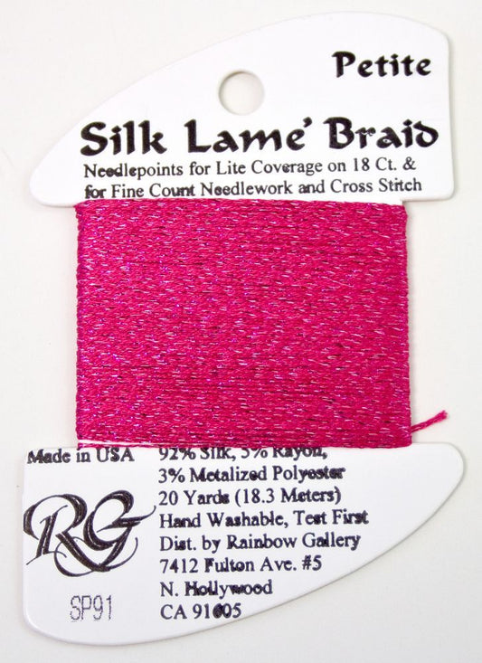 Rainbow Gallery Silk Lame Braid Petite - 091 Dark Raspberry