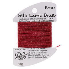 Rainbow Gallery Silk Lame Braid Petite - 096 Cranberry