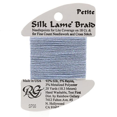 Rainbow Gallery Silk Lame Braid Petite - 098 Pale Antique Blue