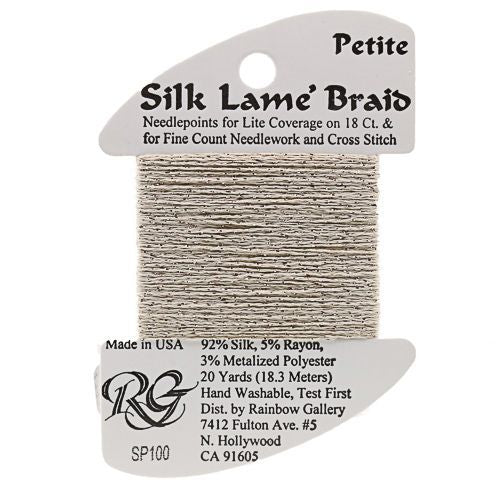 Rainbow Gallery Silk Lame Braid Petite - 100 Sand