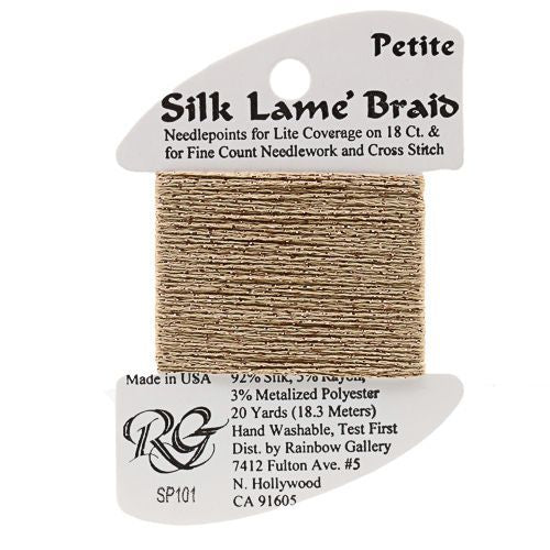 Rainbow Gallery Silk Lame Braid Petite - 101 Honey Brown