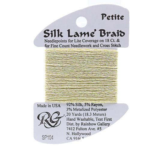 Rainbow Gallery Silk Lame Braid Petite - 104 Soft Yellow