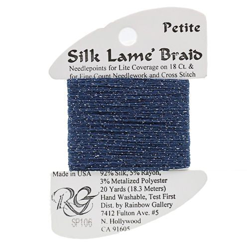 Rainbow Gallery Silk Lame Braid Petite - 106 Dark Denim