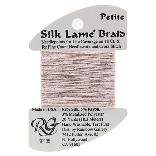 Rainbow Gallery Silk Lame Braid Petite - 108 Soft Pink