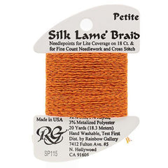 Rainbow Gallery Silk Lame Braid Petite - 115 Red Orange