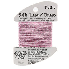 Rainbow Gallery Silk Lame Braid Petite - 120 Light Raspberry