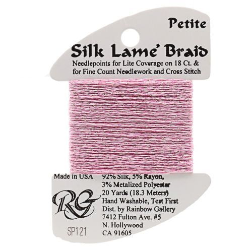 Rainbow Gallery Silk Lame Braid Petite - 121 Medium Raspberry