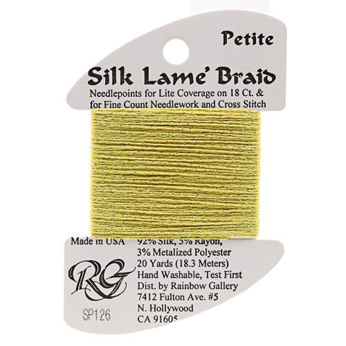 Rainbow Gallery Silk Lame Braid Petite - 126 Canary Yellow