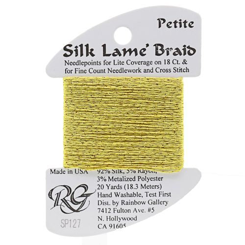 Rainbow Gallery Silk Lame Braid Petite - 127 Golden Yarrow