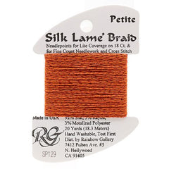 Rainbow Gallery Silk Lame Braid Petite - 129 Tabasco