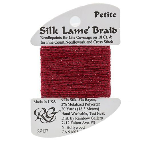 Rainbow Gallery Silk Lame Braid Petite - 137 Scarlet