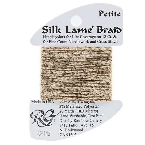 Rainbow Gallery Silk Lame Braid Petite - 142 Toasted Almond