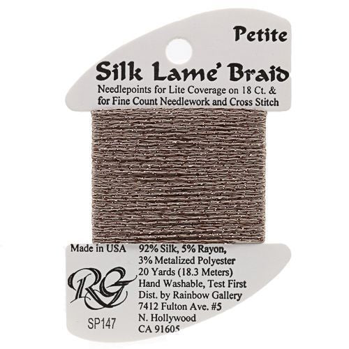 Rainbow Gallery Silk Lame Braid Petite - 147 Taupe