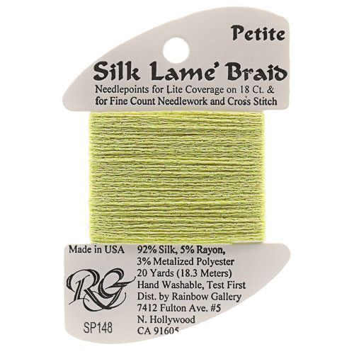 Rainbow Gallery Silk Lame Braid Petite - 148 Lemon Lime