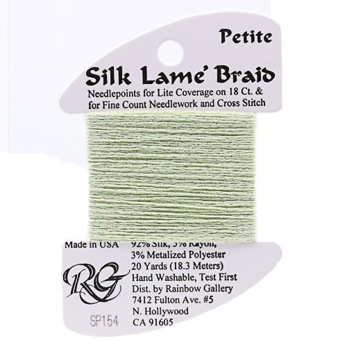 Rainbow Gallery Silk Lame Braid Petite - 154 Misty Green