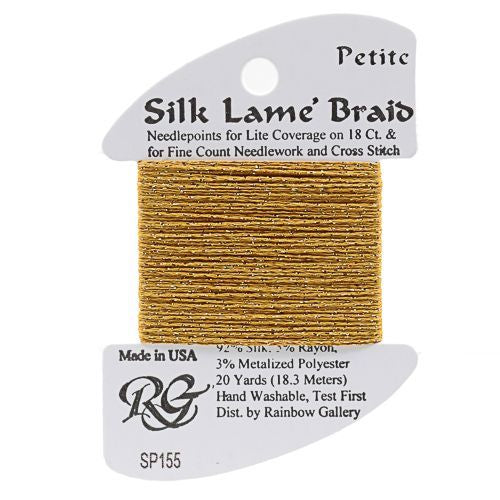 Rainbow Gallery Silk Lame Braid Petite - 155 Harvest Gold