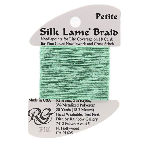 Rainbow Gallery Silk Lame Braid Petite - 160 Dark Mint