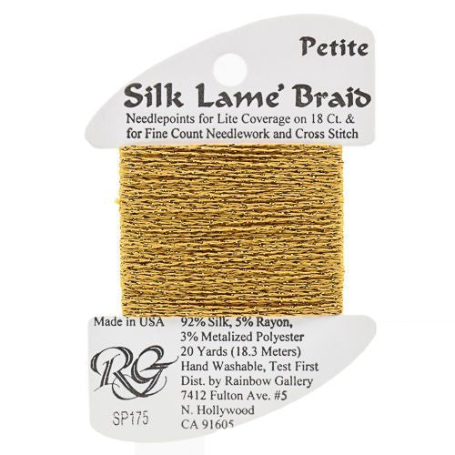 Rainbow Gallery Silk Lame Braid Petite - 175 Honey Gold