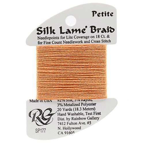 Rainbow Gallery Silk Lame Braid Petite - 177 Orange Pop