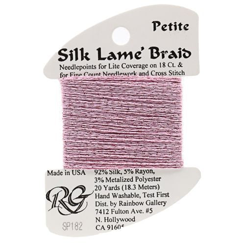 Rainbow Gallery Silk Lame Braid Petite - 182 Chateau Rose