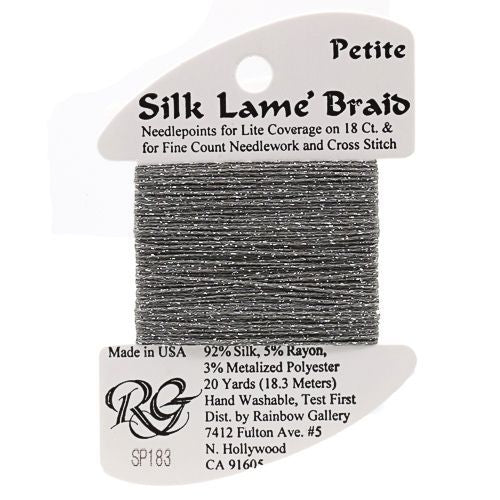 Rainbow Gallery Silk Lame Braid Petite - 183 Gray Stone