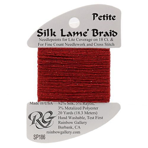 Rainbow Gallery Silk Lame Braid Petite - 186 Fiery Red