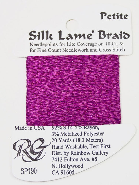 Rainbow Gallery Silk Lame Braid Petite - 190 Purple Orchid