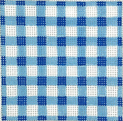 Kate Dickerson Needlepoint Collections Blue Gingham Specify Monogram Letter Or Blank Needlepoint Canvas