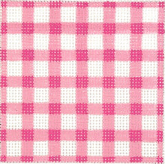 Kate Dickerson Needlepoint Collections Pink Gingham Specify Monogram Letter Or Blank Needlepoint Canvas