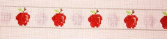 The Meredith Collection Apples on Grey Background Belt Needlepoint Canvas